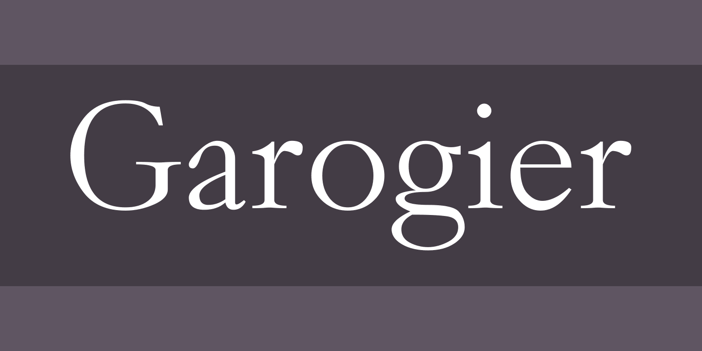 Garogier Regular Font preview